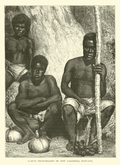 Vendeurs de fruits natifs de Nouvelle-Calédonie, Papous - English School