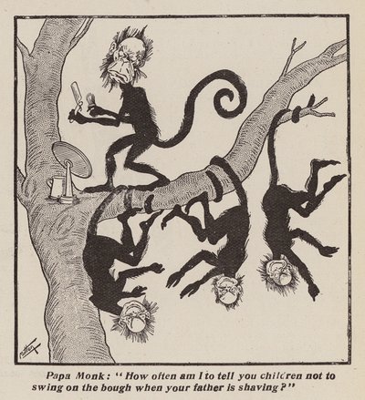 Singes coquins (litho) - English School