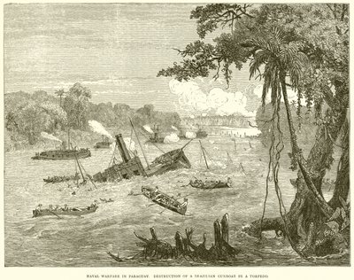 Guerre navale au Paraguay. Destruction d