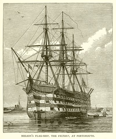 Le navire amiral de Nelson, le Victory, à Portsmouth - English School