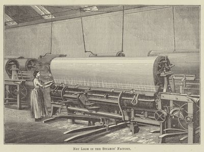 Métier à tisser dans la fabrique des Stuarts (gravure) - English School
