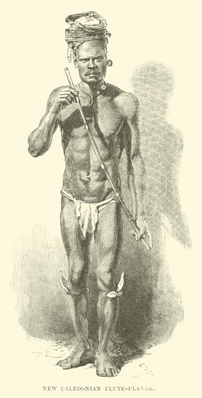 Joueur de flûte néo-calédonien - English School