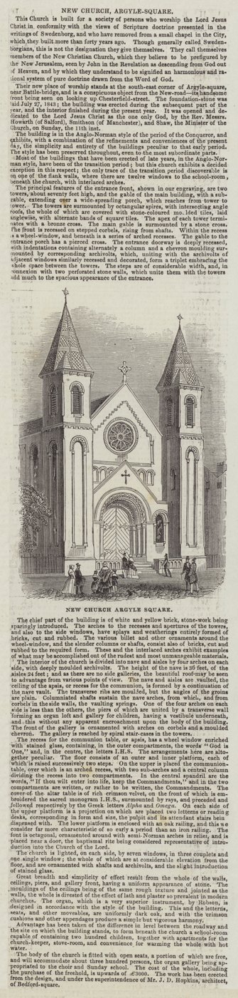 Nouvelle église, Argyle-Square (gravure) - English School