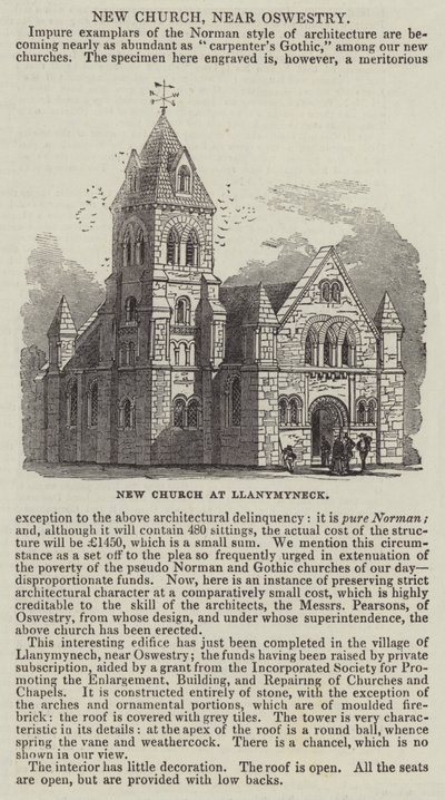 Nouvelle église à Llanymyneck - English School