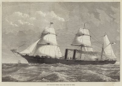 Nouveau navire de dépêche, HMS Iris, construit en acier - English School