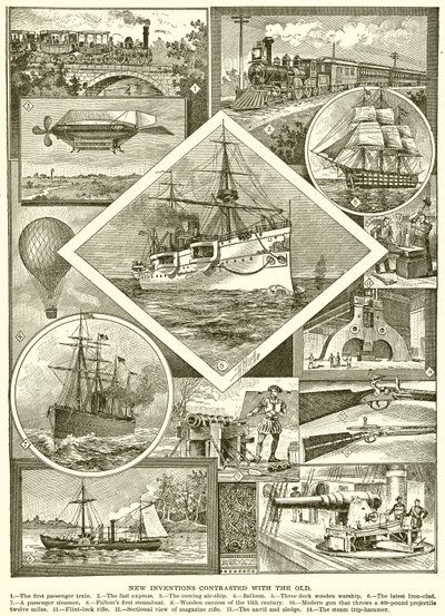 Nouvelles inventions contrastées avec les anciennes - English School