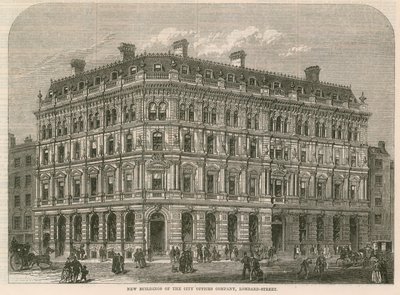 Nouveaux bâtiments de la City Offices Company, Lombard Street, Londres - English School