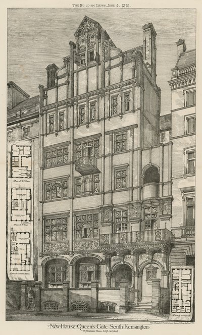 Nouvelle maison, Queens Gate, South Kensington, Londres - English School