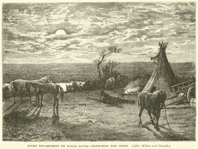 Campement nocturne sur la rivière Eagle, attendant les Cris - English School