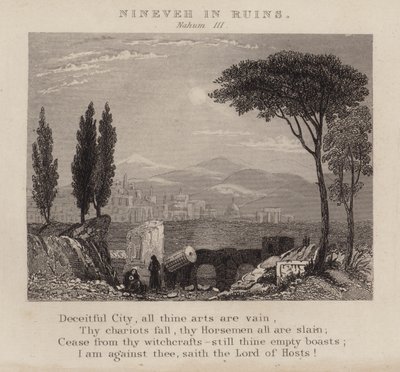 Ninive en ruines, Nahum III - English School