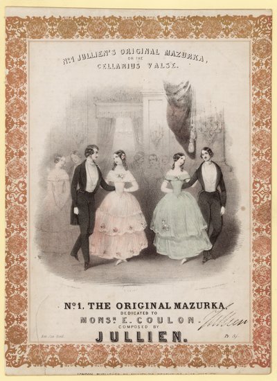 No 1 Mazurka Originale de Jullien, ou la Valse Cellarius - English School