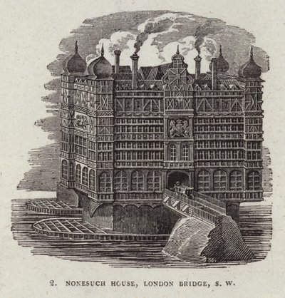 Nonesuch House sur le vieux pont de Londres - English School