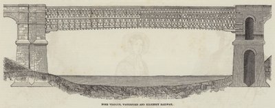 Viaduc de Nore, chemin de fer de Waterford et Kilkenny (gravure) - English School