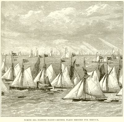 Flotte de pêche de la mer du Nord--Drapeaux de Bethel hissés pour le service - English School