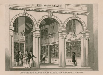Entrée nord de Burlington Arcade, Londres - English School