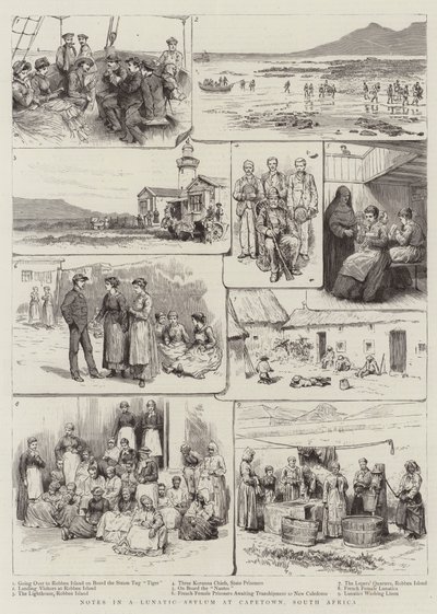 Notes dans un asile de fous au Cap, Afrique du Sud - English School