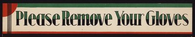 Avis : Veuillez enlever vos gants - English School
