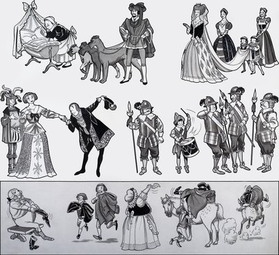 Illustration de comptine - English School