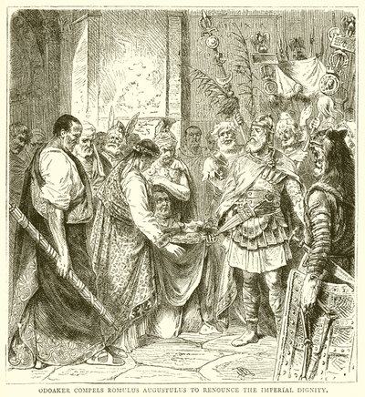 Odoacre force Romulus Augustulus à renoncer à la dignité impériale - English School