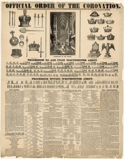 Ordre officiel du couronnement de la reine Victoria - English School