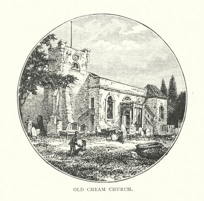 Ancienne église de Cheam (gravure) - English School