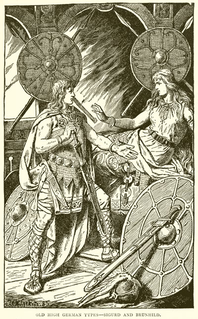 Anciens types haut-allemands--Sigurd et Brunhild - English School