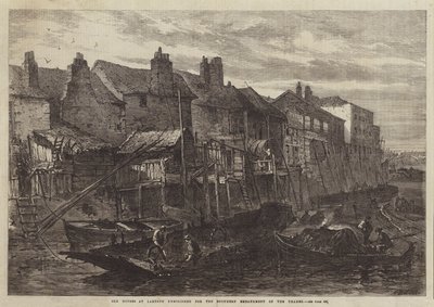 Vieilles maisons à Lambeth démolies pour l
