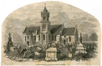 Ancienne église Saint-Pancras, Londres, et cimetière - English School