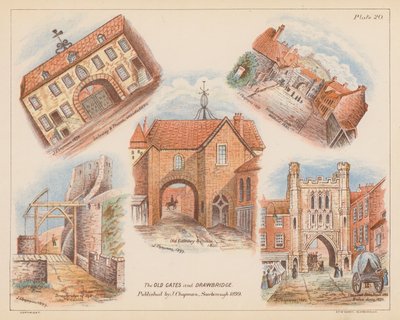 Vieilles portes et pont-levis, Scarborough - English School