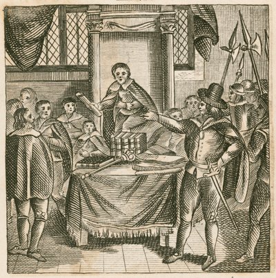Oliver Cromwell dissolvant le Parlement croupion - English School