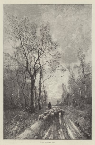 Sur le chemin du retour (gravure) - English School