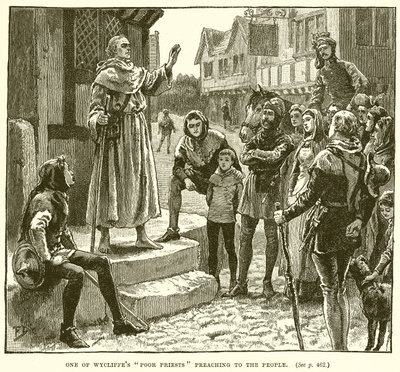 Un des Pauvres Prêtres de Wycliffe prêchant au Peuple - English School