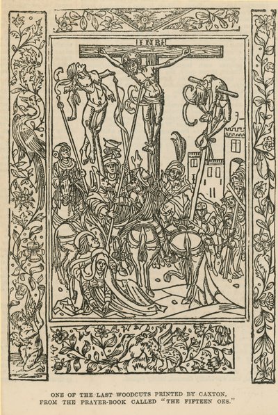 Une des dernières gravures sur bois imprimées par Caxton - English School
