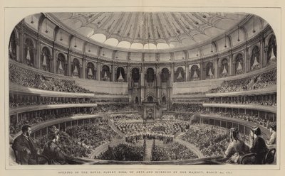 Ouverture du Royal Albert Hall of Arts and Sciences par Sa Majesté, 29 mars 1871 - English School