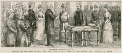 Ouverture du nouveau pont sur la Tamise à Putney par le Prince et la Princesse de Galles - English School