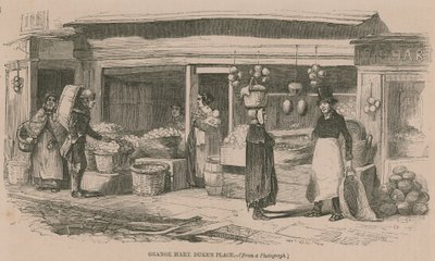 Marché aux oranges à Dukes Place, Londres - English School