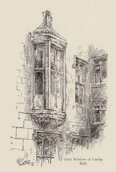 Fenêtre Oriel de Crosby Hall, face à Great St Helen