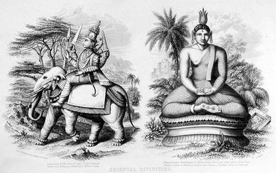 Divinités orientales, gravé par A. Thorn, de 