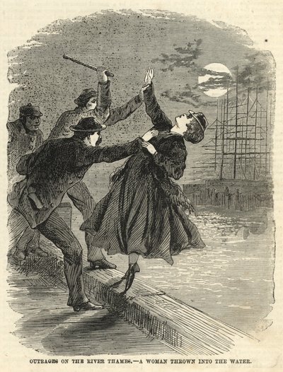 Outrage sur la Tamise; Une femme jetée à l