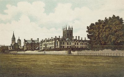 Oxford : Collège Merton depuis les champs - English School