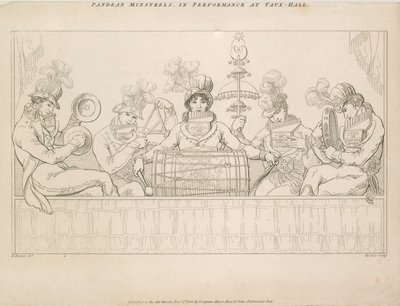 Les ménestrels de Padean en représentation aux jardins de Vauxhall, Londres - English School