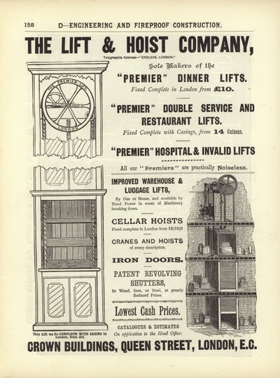 Page du Compendium des architectes, géomètres et ingénieurs 1892 - English School