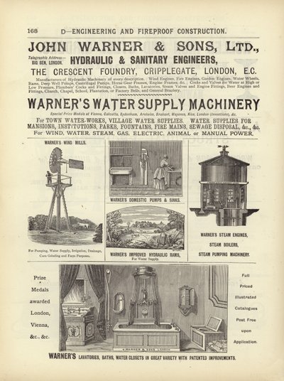 Page du Compendium des architectes, géomètres et ingénieurs 1892 - English School