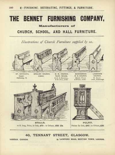 Page du Compendium des architectes, géomètres et ingénieurs 1892 - English School