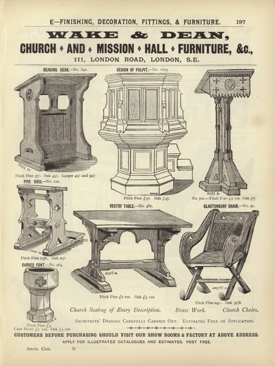 Page du Compendium des architectes, géomètres et ingénieurs 1892 - English School