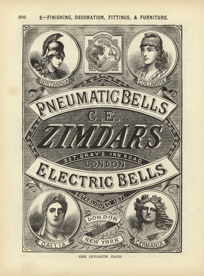 Page du Compendium des architectes, géomètres et ingénieurs 1892 - English School