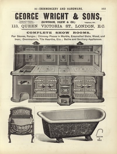 Page du Compendium des architectes, géomètres et ingénieurs 1892 - English School