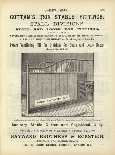 Page du Compendium des architectes, géomètres et ingénieurs 1892 - English School
