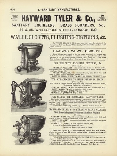 Page du Compendium des architectes, géomètres et ingénieurs 1892 - English School