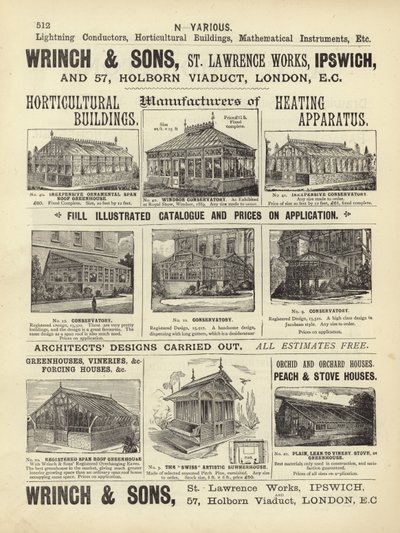 Page du Compendium des architectes, géomètres et ingénieurs 1892 - English School